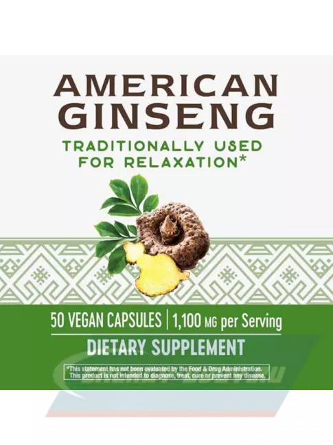  Nature's Way American Ginseng 50 веган капсул