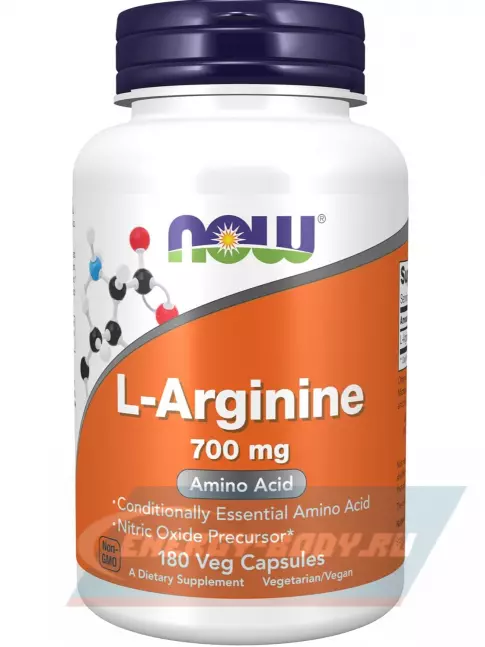  NOW FOODS L-Arginine 700 mg 180 веган капсул