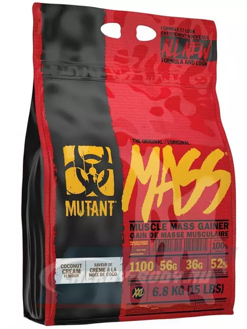 Гейнер Mutant Mass 6800 г, Кокосовый крем