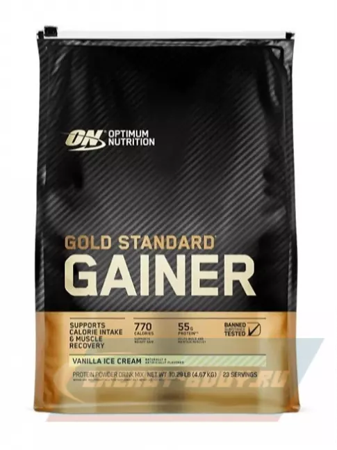 Гейнер Optimum Nutrition Gold Standard Gainer 4670 г, Ванильное мороженное