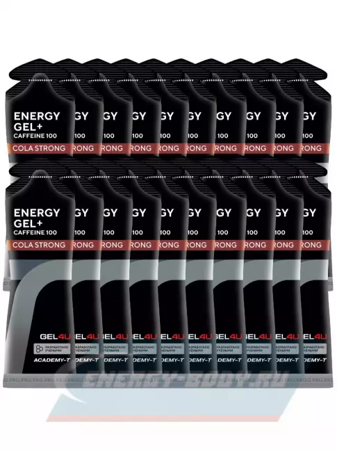 Энергетический гель GEL4U Energy GEL + Caffeine 100 20 x 60 г, Кола