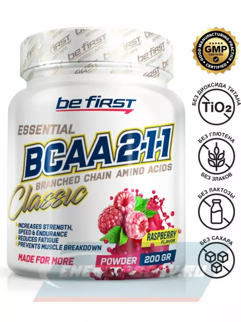 ВСАА Be First BCAA Classic Powder 2:1:1 200 г, Малина