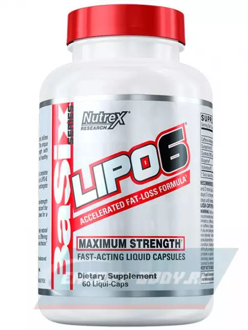  NUTREX Lipo-6 (BASIX с yohimbine) 60 капсул