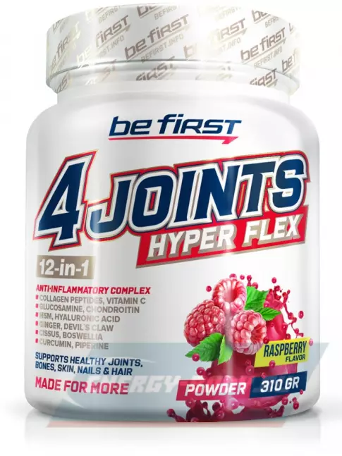 Суставы, связки Be First 4joints Hyper Flex powder 310 г, Малина Суставы, связки Be First 4joints Hyper Flex powder 310 г, Малина
