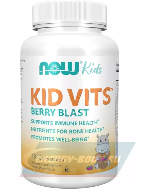  NOW FOODS Kid Vits 120 жевательных таблеток, Ягодный