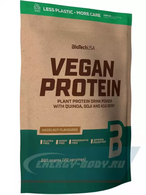  BioTechUSA Vegan Protein 500 г, Лесной орех