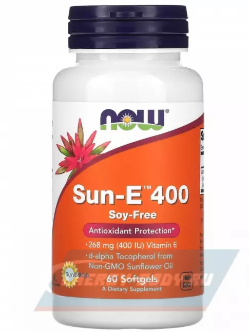  NOW FOODS SUN-E 400 60 гелевых капсул