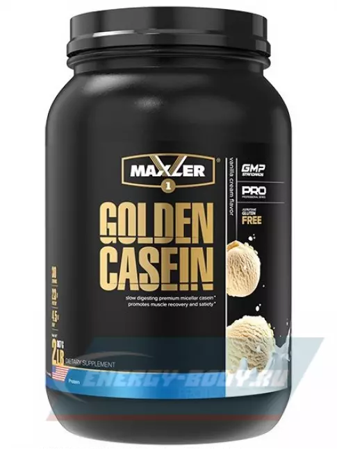  MAXLER Golden Casein 907 г, Ванильный крем