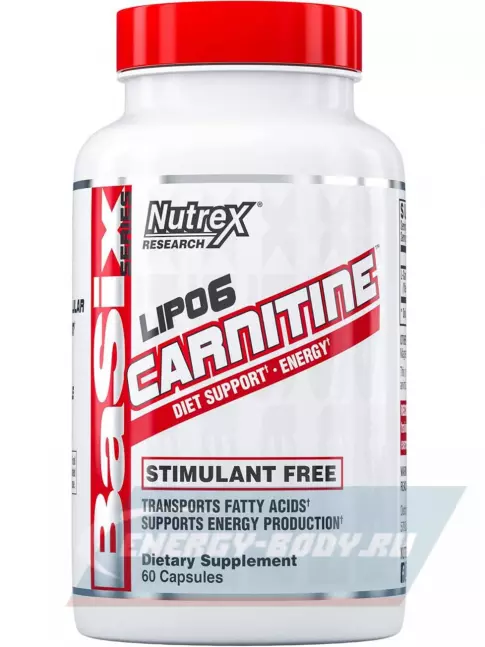 L-Карнитин NUTREX Lipo-6 Carnitine 1488.1 mg (US) 60 капсул