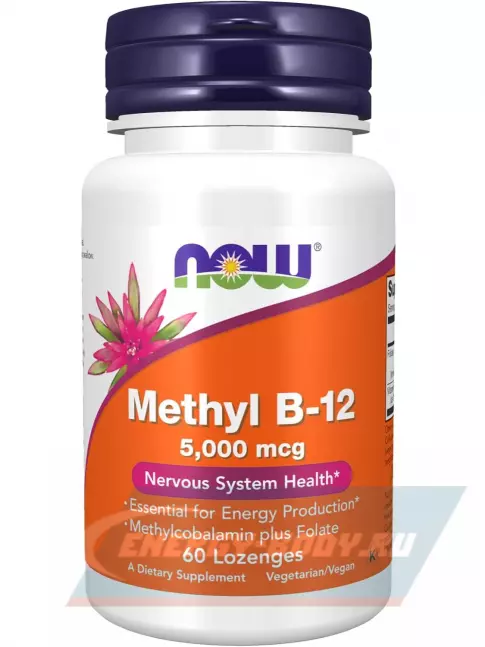 NOW FOODS Methyl B-12 5000 mcg 60 леденцы