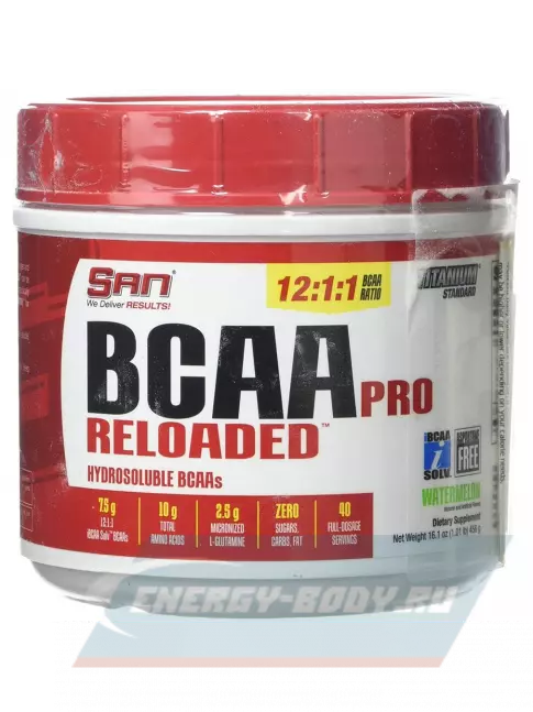 ВСАА SAN BCAA-PRO Realoded 12:1:1 458 г, Арбуз
