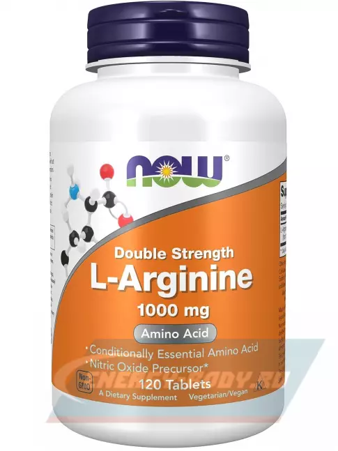  NOW FOODS L-Arginine 1000 mg 120 таблеток
