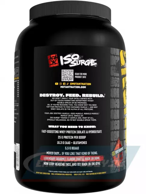  Mutant Iso Surge 727 г, Молочный коктейль с клубникой