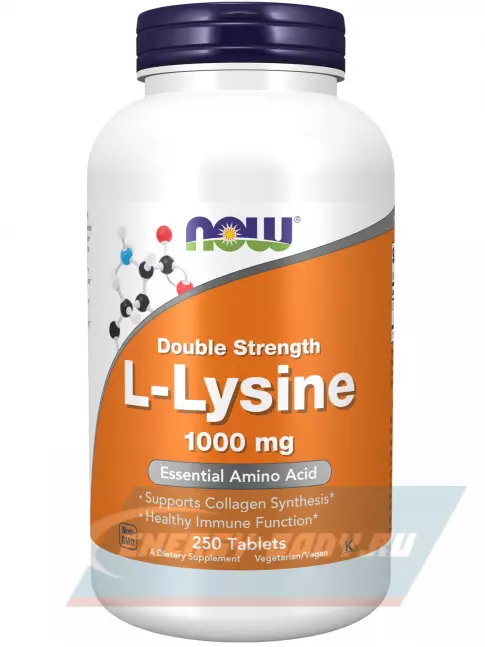 Аминокислотны NOW FOODS L-Lysine 1000 mg 250 таблеток Аминокислотны NOW FOODS L-Lysine 1000 mg 250 таблеток