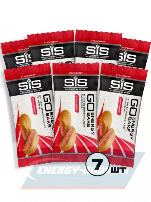 Батончик энергетический SCIENCE IN SPORT (SiS) GO Energy Bake 7 x 50 г, Клубника