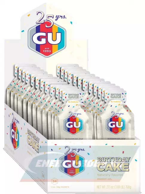 Энергетический гель GU ENERGY GU Original Energy Gel no caffeine 24 x 32 г, Праздничный торт