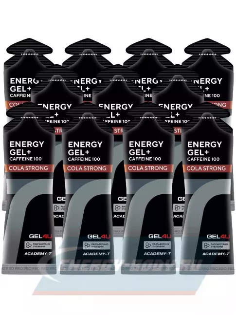 Энергетический гель GEL4U Energy GEL + Caffeine 100 11 x 60 г, Кола