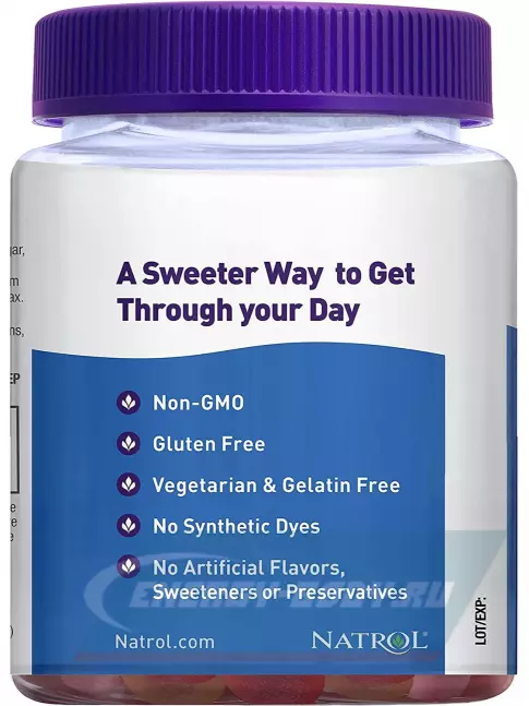  Natrol Relax+ Day Calm 60 мармеладок, Фруктовый Пунш