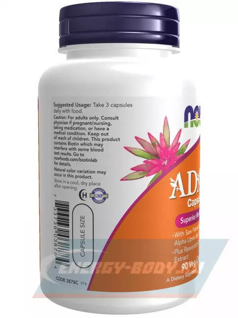  NOW FOODS Adam Male Multi (Veg Capsules) 90 веган капсул