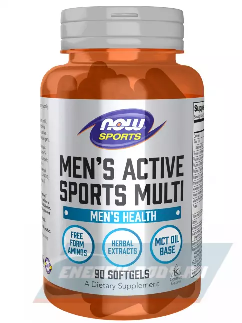  NOW FOODS Men's Active Sports Multi 90 гелевых капсул