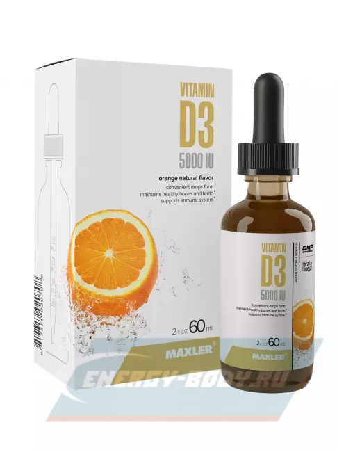  MAXLER Vitamin D3 5000IU 60 мл, Апельсин