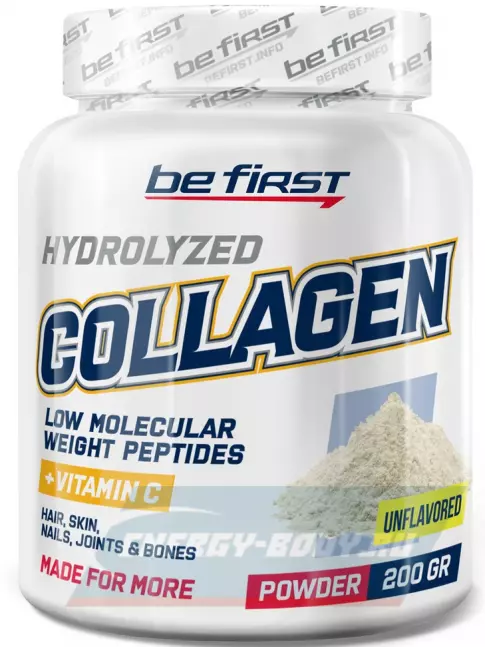 COLLAGEN Be First Collagen + vitamin C powder (коллаген с витамином С) 200 г, Натуральный