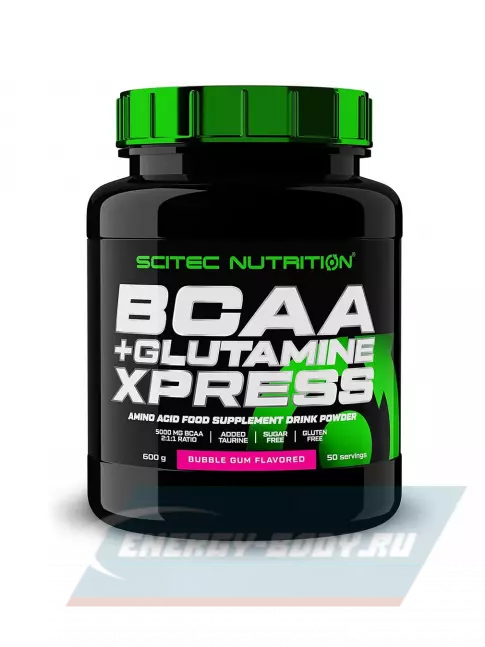 ВСАА Scitec Nutrition BCAA + Glutamine Xpress 2:1:1 600 г, Фруктовый бубль-Гум