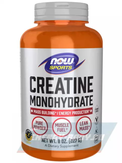  NOW FOODS Creatine Monohydrate Powder 227 г, Натуральный