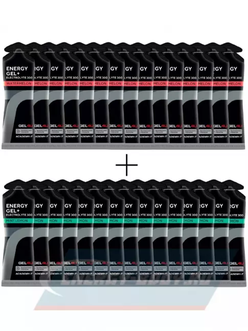 Энергетический гель GEL4U Energy GEL + Electrolyte 300 30 x 60 г, Лимон и Мята и Арбуз
