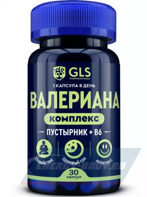 GLS pharmaceuticals Валериана комплекс с пустырником и В6 30 капсул