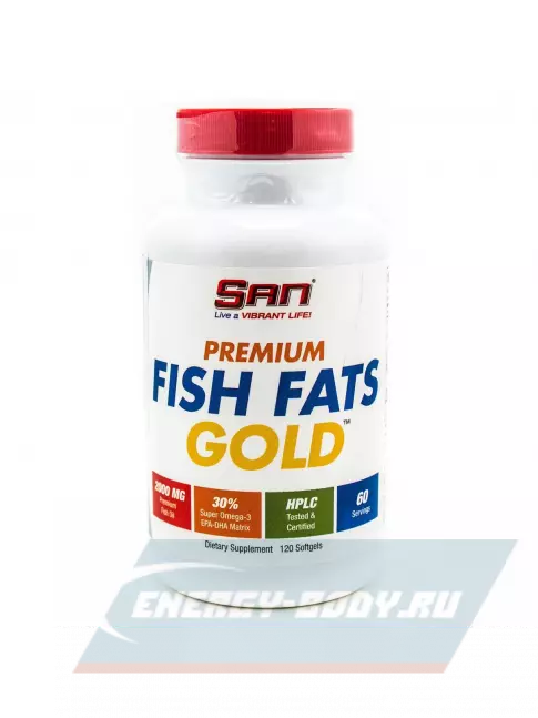 Omega 3 SAN Premium Fish Fats Gold 120 капсул