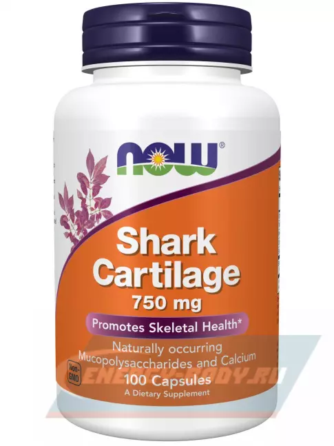  NOW FOODS Shark Cartilage 750 mg 100 капсул