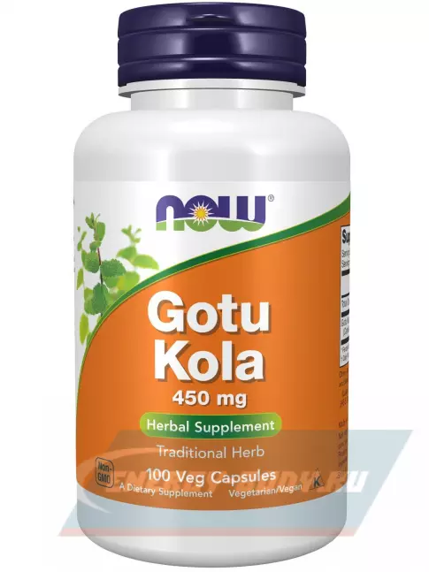  NOW FOODS Gotu Kola 450 mg 100 веган капсул