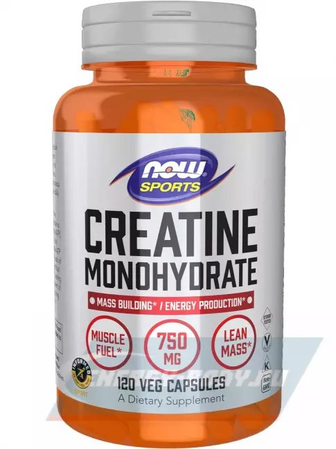  NOW FOODS Creatine 750 mg 120 веган капсул