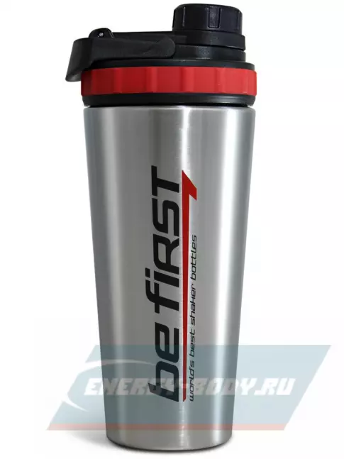  Be First Металлический шейкер 800 мл с одинарной стенкой и с сеткой (TS 11106-steel) 800 мл, Серебристый