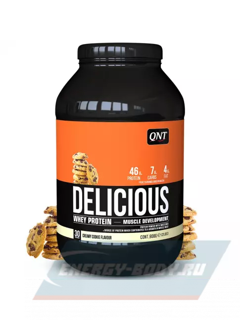  QNT DELICIOUS WHEY PROTEIN POWDER 908 г, Печенье с Кремом