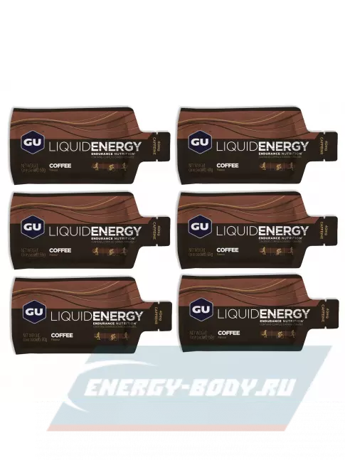 Энергетический гель GU ENERGY GU Liquid Enegry Gel 40mg caffeine 6 саше x 60 g, Кофе