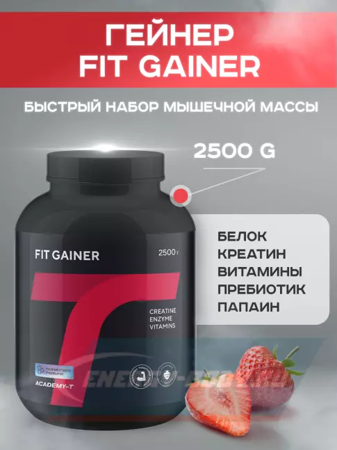 Гейнер Академия-Т Fit Gainer 2500 г, Клубника