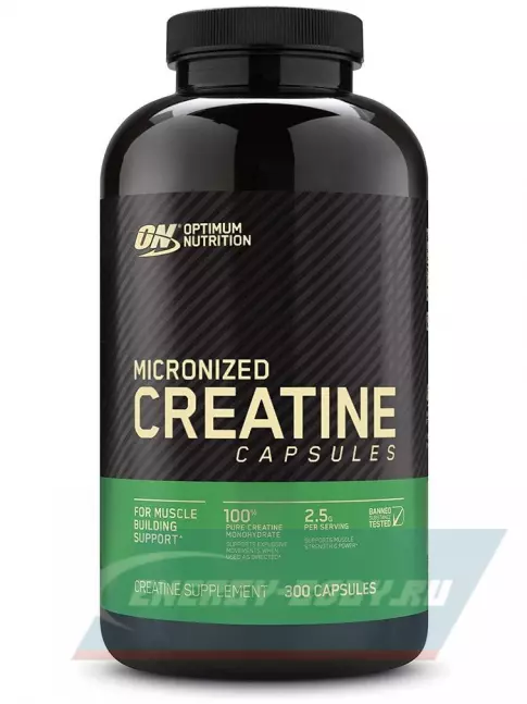  Optimum Nutrition Micronized Creatine Capsules 300 капсул