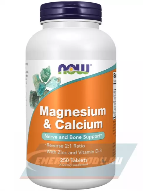 NOW FOODS Magnesium Calcium with Zinc and Vitamin D3 250 таблеток NOW FOODS Magnesium Calcium with Zinc and Vitamin D3 250 таблеток