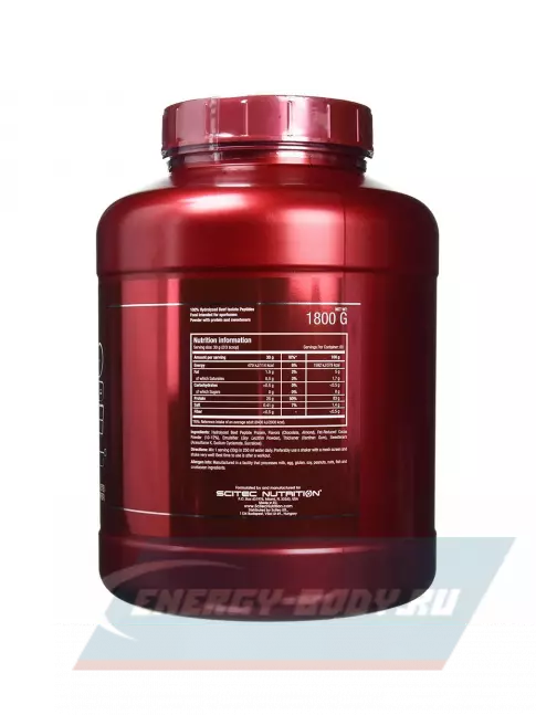  Scitec Nutrition 100% Hydrolyzed Beef Isolate Peptides 1800 г, Фундук - Шоколад