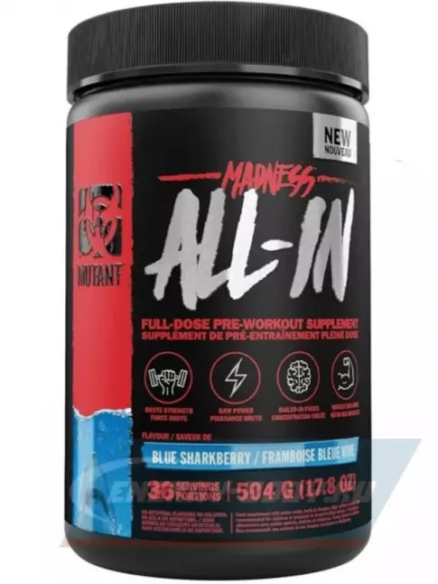 Предтерник Mutant MADNESS ALL-IN 504 г, Голубая акулья ягода