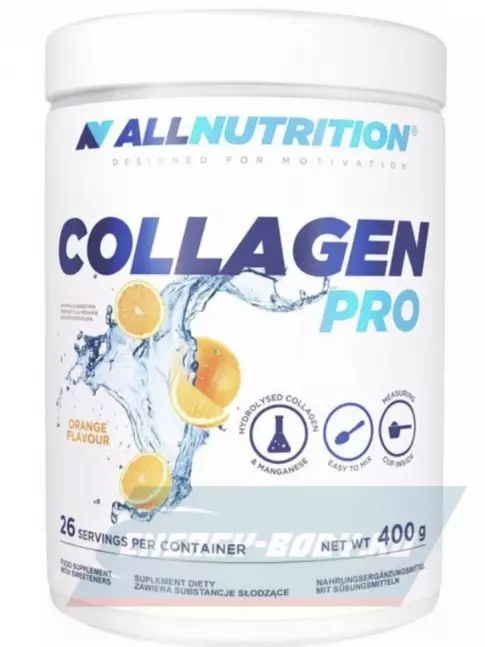 COLLAGEN All Nutrition Collagen Pro 400 г, Апельсин