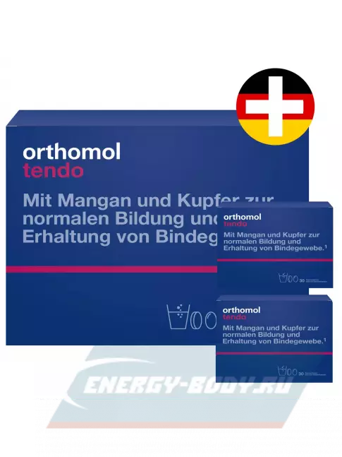 Суставы, связки Orthomol Tendo x3 курс 90 дней, Лимон - грейпфрут