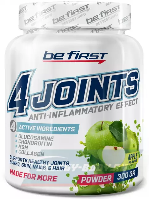 Суставы, связки Be First 4joints Powder 300 г, Яблоко