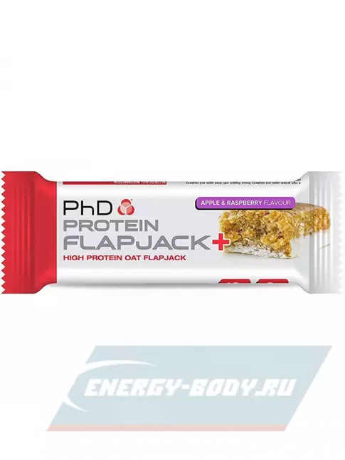 Батончик протеиновый PhD Nutrition Flapjack Bar 75 г, Яблоко/Малина