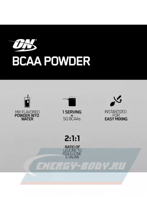 ВСАА Optimum Nutrition BCAA 5000 Powder 2:1:1 380 г, Фруктовый пунш
