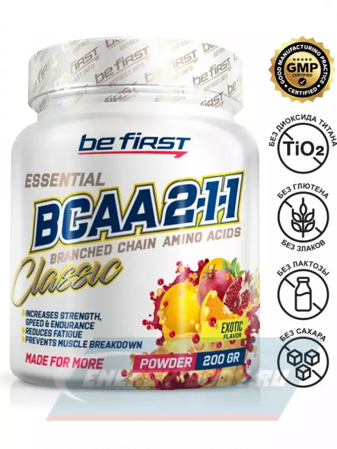 ВСАА Be First BCAA Classic Powder 2:1:1 200 г, Экзотик