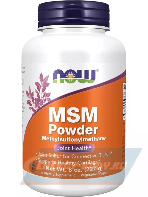 Суставы, связки NOW FOODS MSM Pure Powder 8 oz (227 g) 227 г, Натуральный Суставы, связки NOW FOODS MSM Pure Powder 8 oz (227 g) 227 г, Натуральный