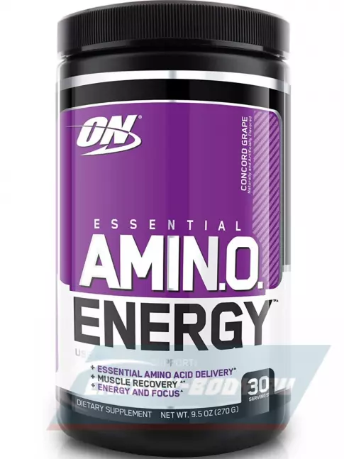 Аминокислотны Optimum Nutrition Essential Amino Energy 270 г, Красный Виноград Аминокислотны Optimum Nutrition Essential Amino Energy 270 г, Красный Виноград